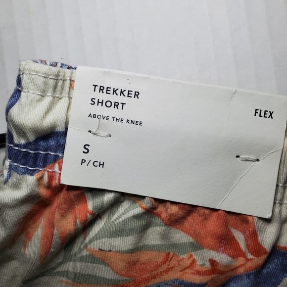 American Eagle Mens Floral Print Pull On Elastic Waist Drawstring Shorts Sz S - Picture 7 of 8